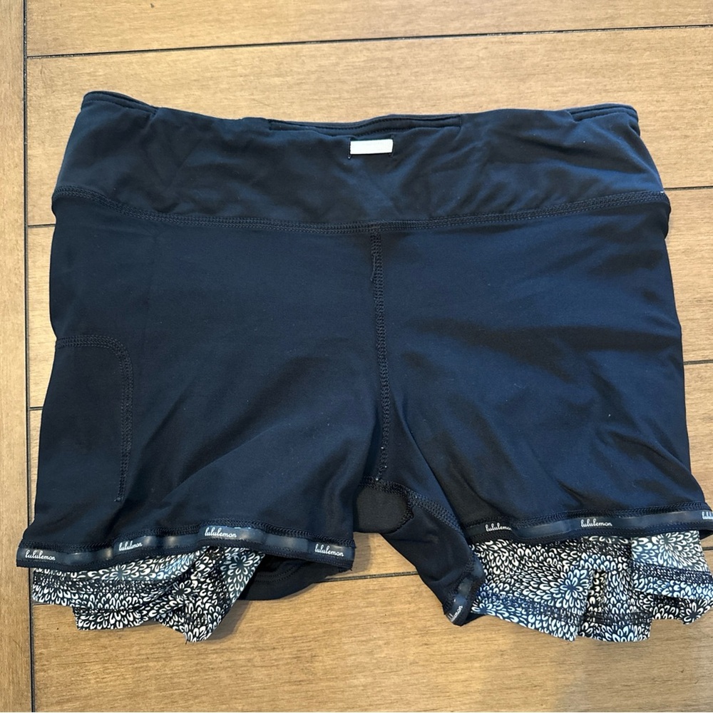 Lululemon Run: Womens 4 Pace Setter Skirt 4 way Stretch Plush Petal Black Ghost - Picture 10 of 11